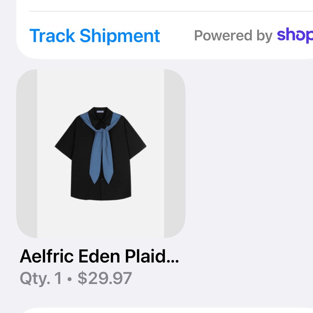 Aelfric Eden Black and Blue Casual Button Down Shirt NWT - Picture 2 of 2